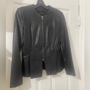 Zara Elegant Black Leather Jacket